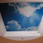 натяжной потолок с фотопечатью. матовый. небо с облаками